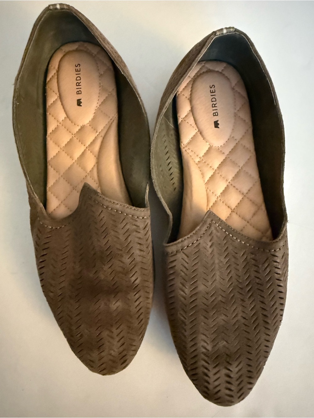 Birdies Women's Brown Suede Slip-On Loafers size 8